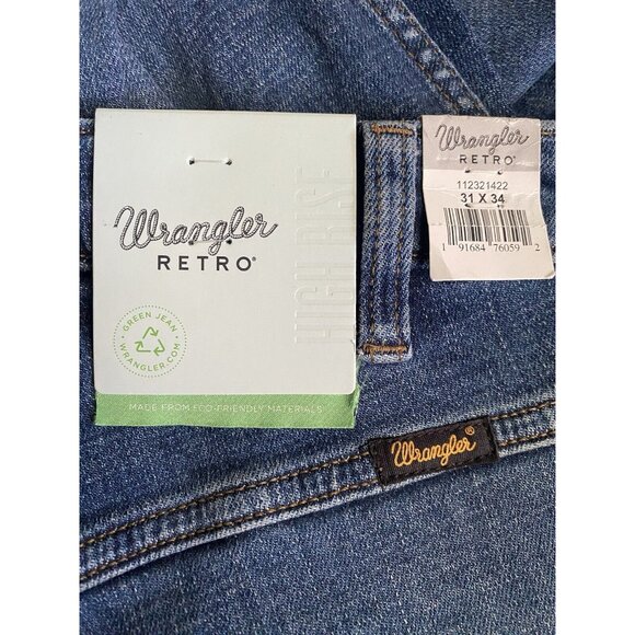 Wrangler Retro Jeans Victoria High Rise Flare Denim Jeans 112321422 NWT 31 X 34 - Picture 11 of 13